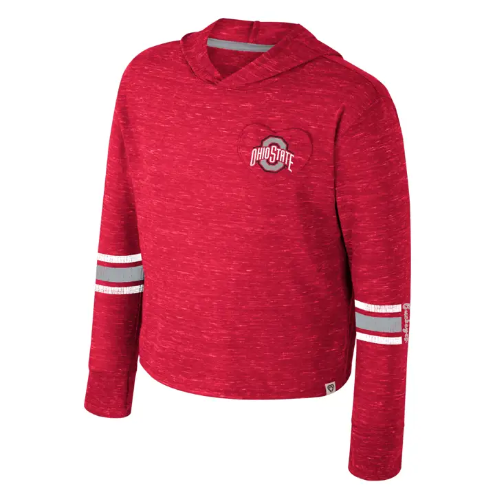 T-shirt à capuche pour fille Ohio State Buckeyes NCAA Rouge