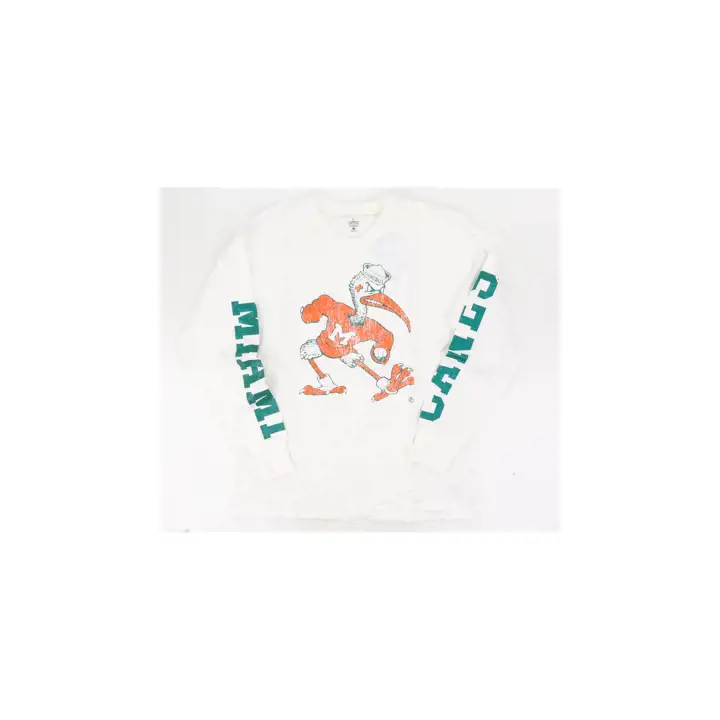 T-shirt manches longues femme Miami Hurricanes NCAA Game Plan blanc
