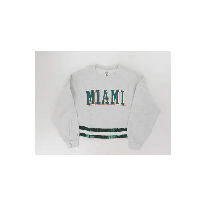 Miami Hurricanes NCAA Women's Victory Vibes Crew gry