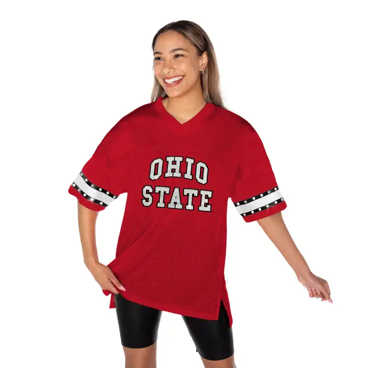 Maillot rouge « Until Kickoff » NCAA pour femme des Buckeyes de l'Ohio State