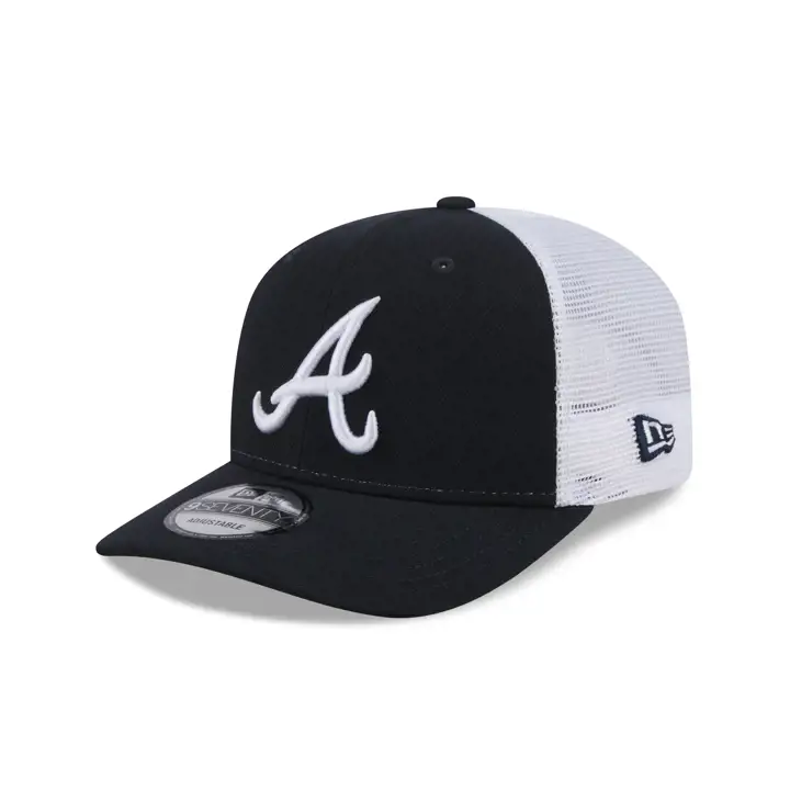 ATLANTA BRAVES MLB NEW ERA OTC 9SEVENTY TRUCKER BLEU MARINE/BLANC