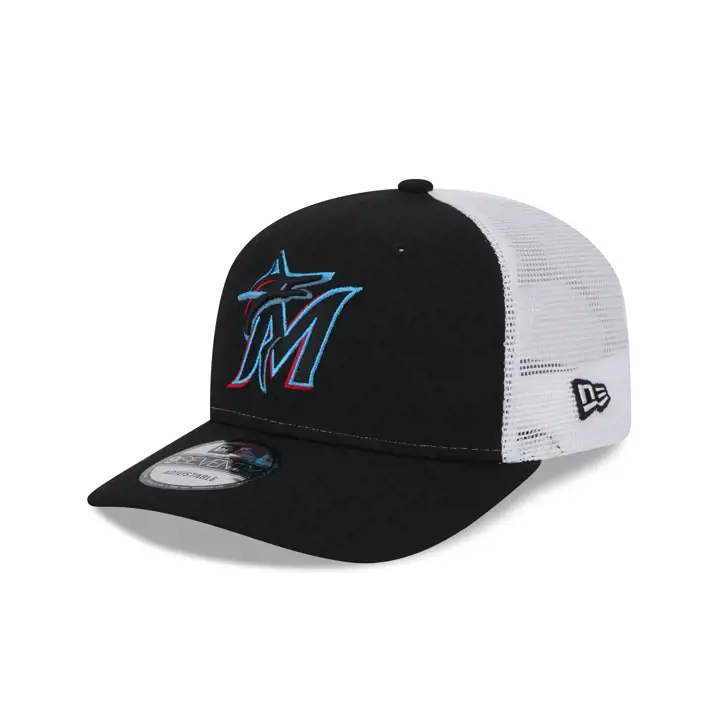 MIAMI MARLINS MLB NEW ERA OTC 9SEVENTY TRUCKER NOIR/BLANC