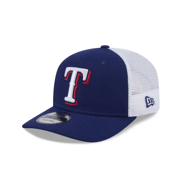 TEXAS RANGERS MLB NEW ERA OTC 9SEVENTY TRUCKER BLEU/BLC