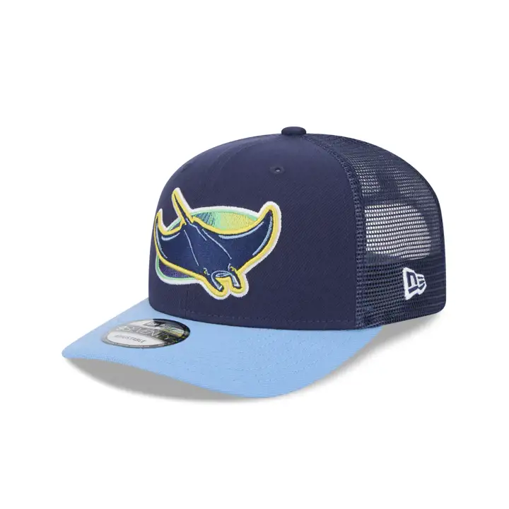 TAMPA BAY RAYS MLB NEW ERA TT STC 9SEVENTY TRUCKER MARINE/BLC