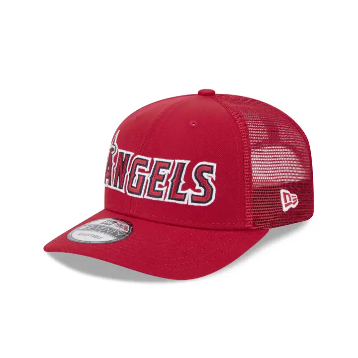CASQUETTE TRUCKER ROUGE ANAHEIM ANGELS MLB NEW ERA SCRIPT 9SEVENTY
