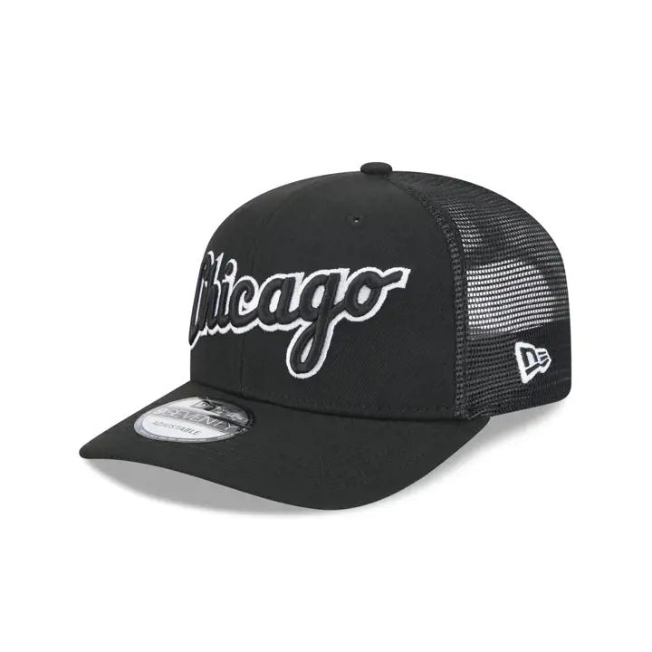 CHICAGO WHITE SOX MLB NEW ERA SCRIPT 9SEVENTY TRUCKER NOIR