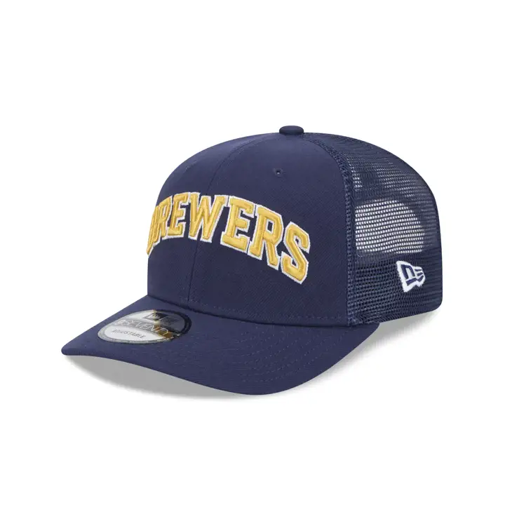 MILWAUKEE BREWERS MLB NEW ERA SCRIPT 9SEVENTY TRUCKER BLEUMARINE