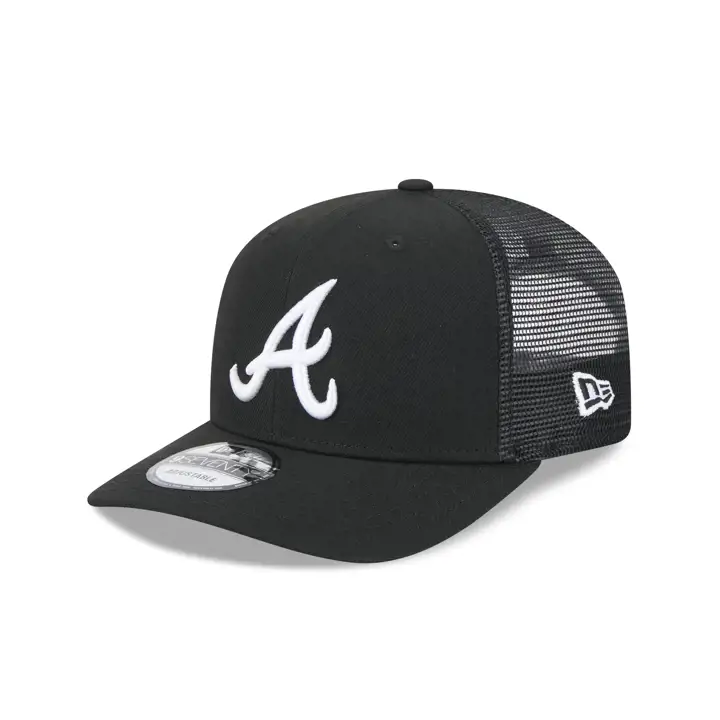 ATLANTA BRAVES MLB NEW ERA BLK/WHT 9SEVENTY TRUCKER NOIR/BLANC