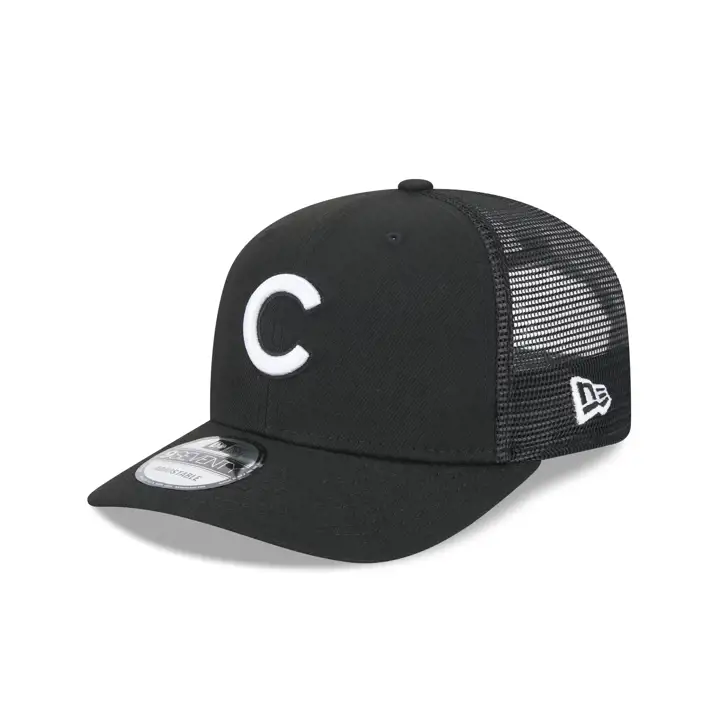 CHICAGO CUBS MLB NEW ERA BLK/WHT 9SEVENTY TRUCKER BLK/WHT