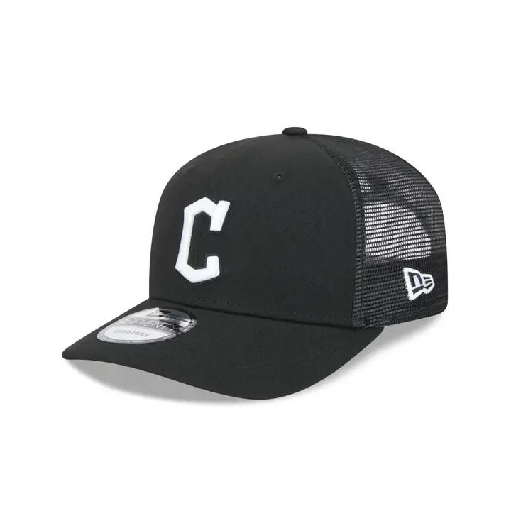 CLEVELAND GUARDIANS MLB NEW ERA BLK/WHT 9SEVENTY TRUCKER NOIR