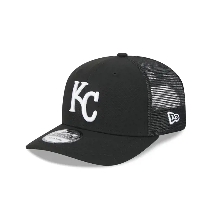 KANSAS CITY ROYALS MLB NEW ERA BLK/WHT 9SEVENTY TRUCKER BLK/