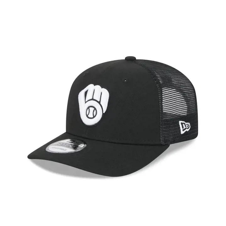 MILWAUKEE BREWERS MLB NEW ERA NOIR/BLANC 9SEVENTY TRUCKER NOIR/BLANC