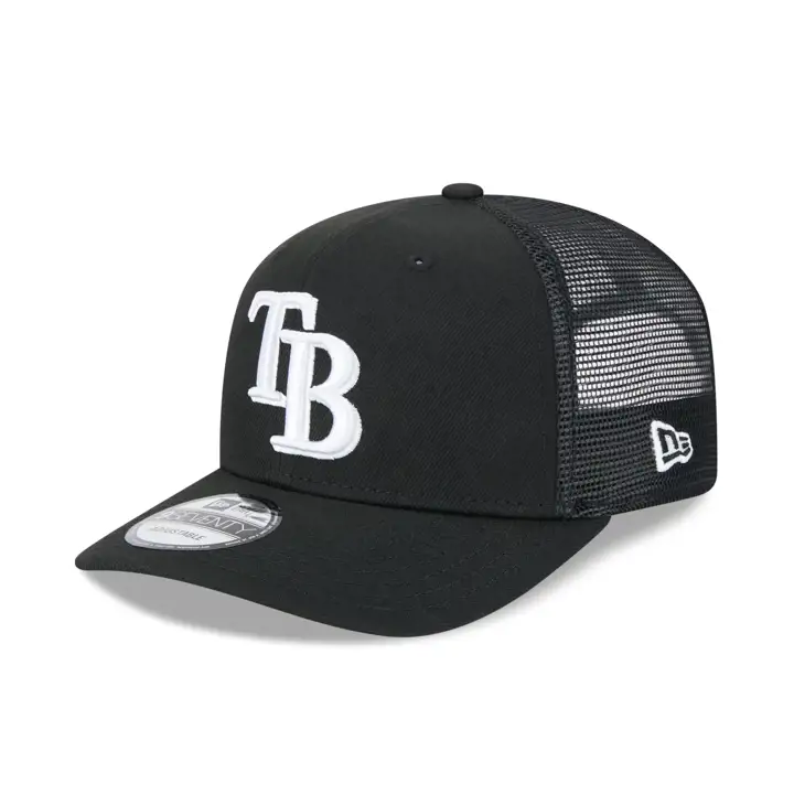 Casquette trucker New Era 9SEVENTY noir et blanc MLB Tampa Bay Rays