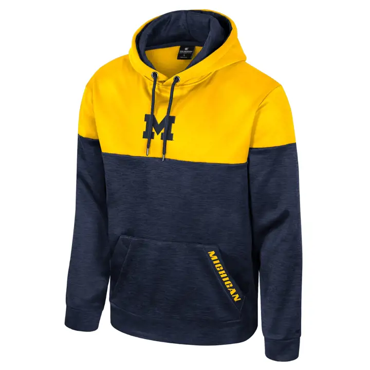 Michigan Wolverines NCAA CYPHER PULLOVER HOODIE Marine/ gl
