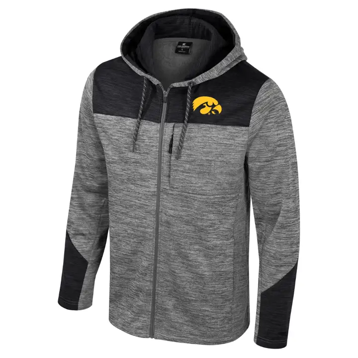 Iowa Hawkeyes NCAA DOZER FZ FLEECE HOODIE Gry