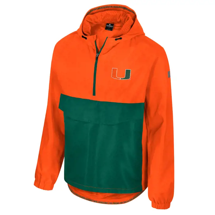 Veste anorak 1/2 zip Miami Hurricanes NCAA RELOADED Vert