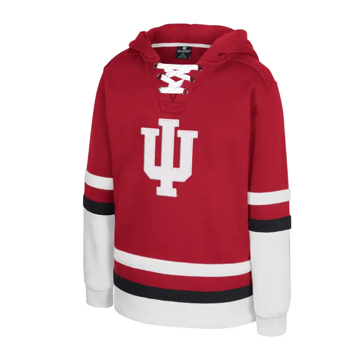 Sweat à capuche Crimson Indiana Hoosiers NCAA Youth Star Lace Up