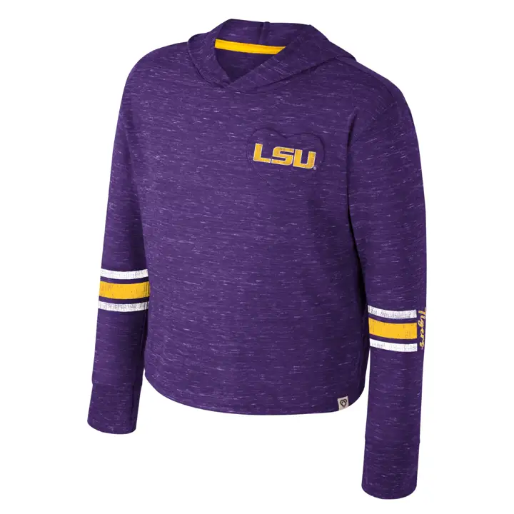 T-shirt à capuche Pur pour filles de la NCAA L.S.U. Fleet