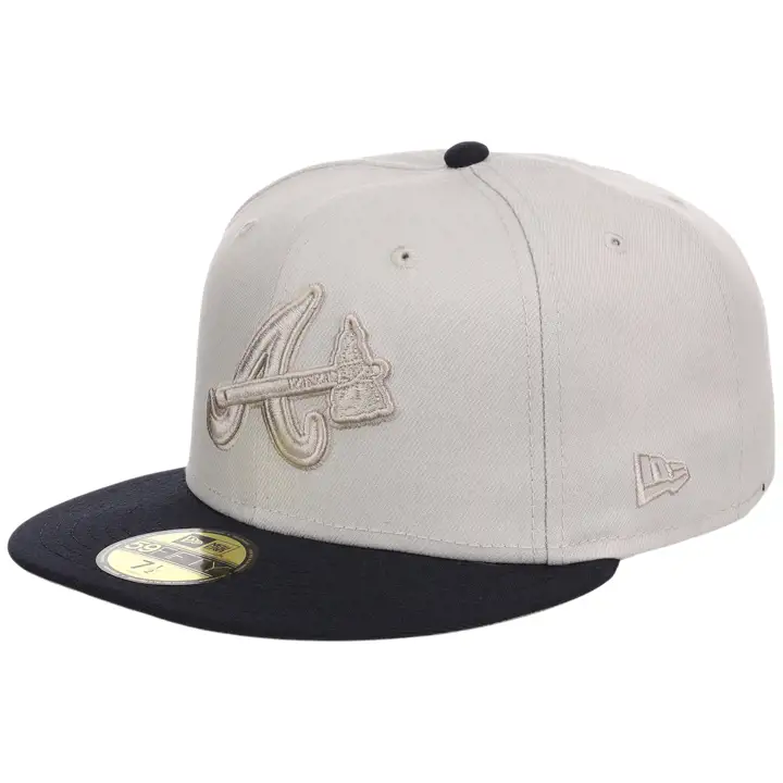 Atlanta Braves MLB Front Fusion 59FIFTY 150TH ANN STONE/NAVY