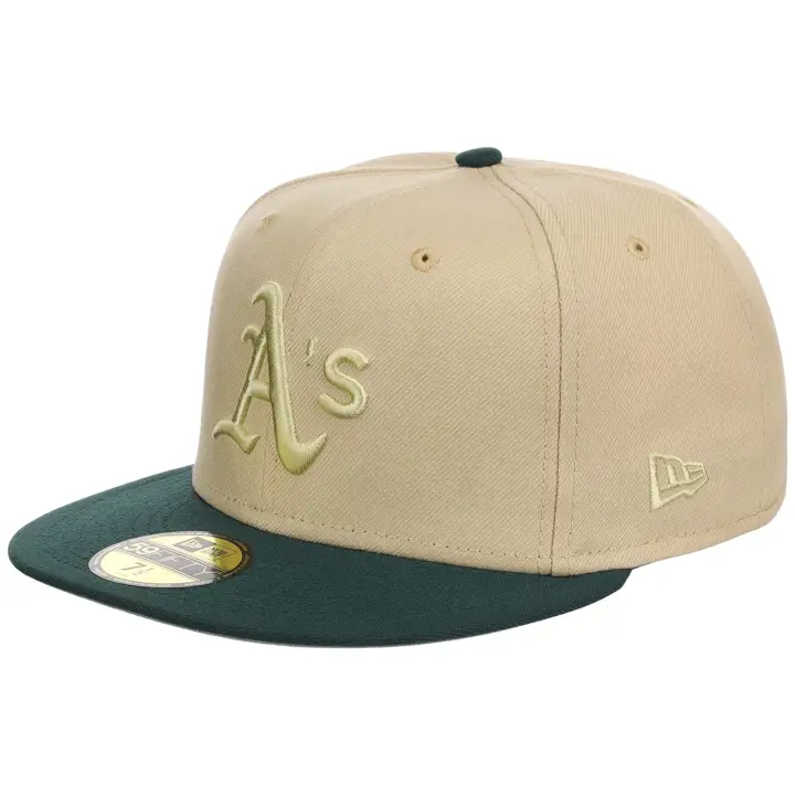 Oakland Athletics MLB Front Fusion 59FIFTY 40e ann. OR VÉGÉTAL/
