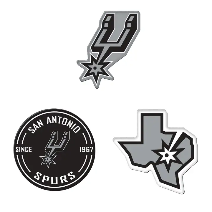 San Antonio Spurs Lot de 3 aimants à logo AST