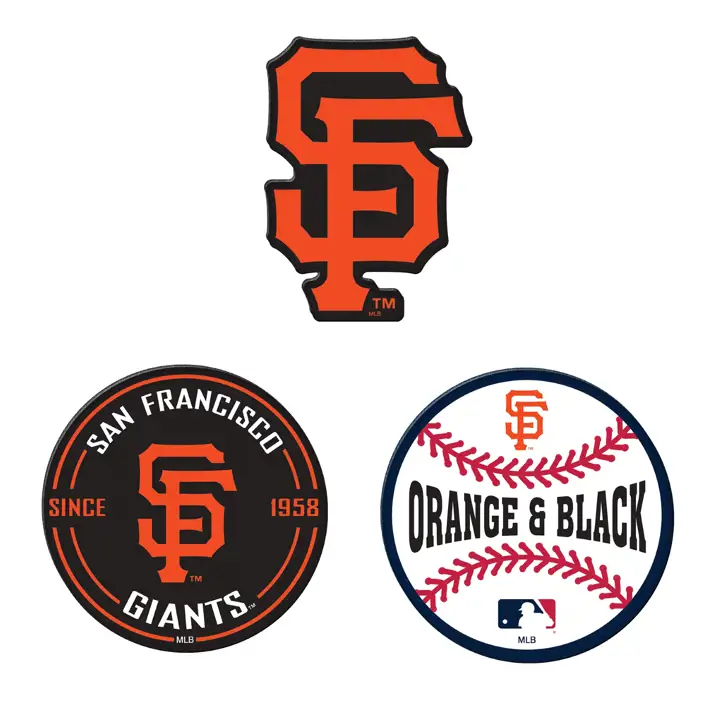 Lot de 3 aimants à l'effigie des Giants de San Francisco AST