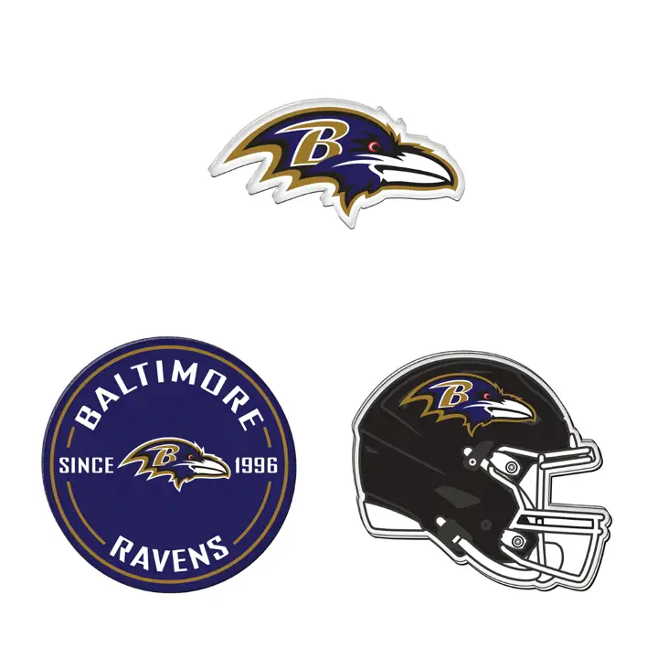 Baltimore Ravens Lot de 3 aimants à logo d'équipe AST