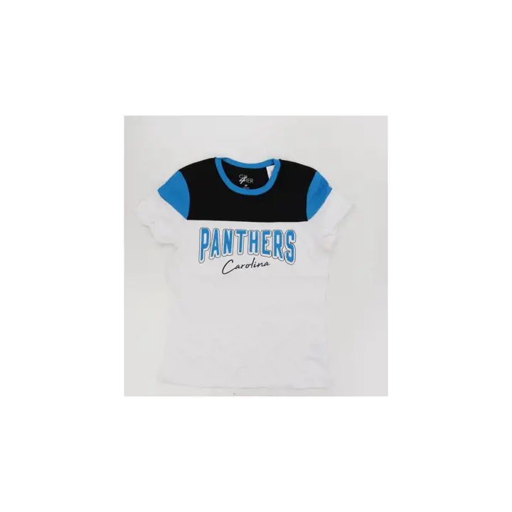 Haut colorblock Carolina Panthers NFL Tie Game pour femme 24 WHT