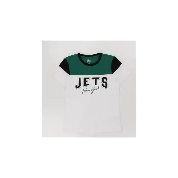 Haut colorblock New York Jets NFL pour femme, modèle Tie Game, 24 WHT