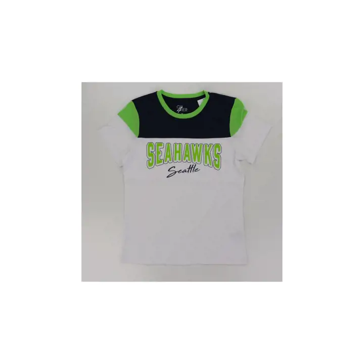 Haut bicolore Seattle Seahawks NFL Tie Game pour femme 24 BLANC
