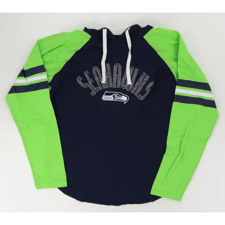 Seattle Seahawks NFL Femme Main Event à Capuche Manches Longues 24 Marine
