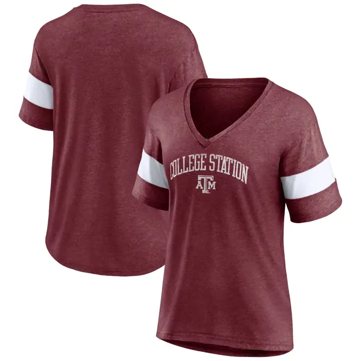 T-shirt à encoche femme Triblend NCAA Aggies de Texas A&M