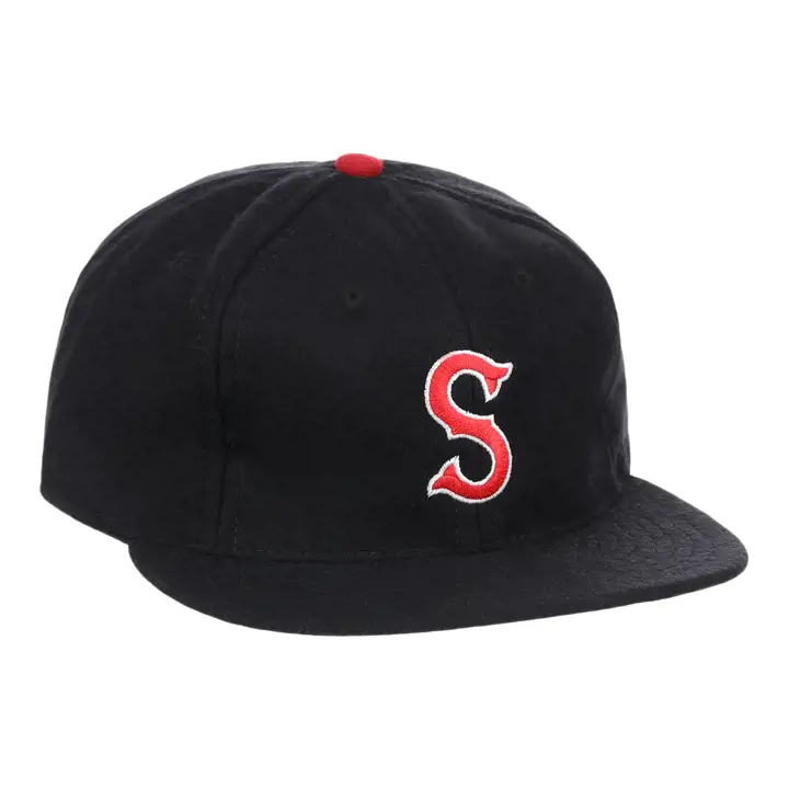 Casquette vintage en laine des Spokane Indians, noire