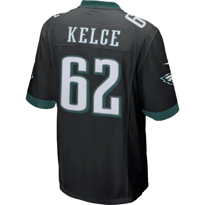Maillot de match Nike Philadelphia Eagles JASON KELCE Noir