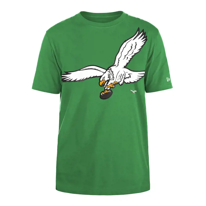 T-shirt NFL New Era Retro Oversize SMU pour homme Philadelphia Eagles