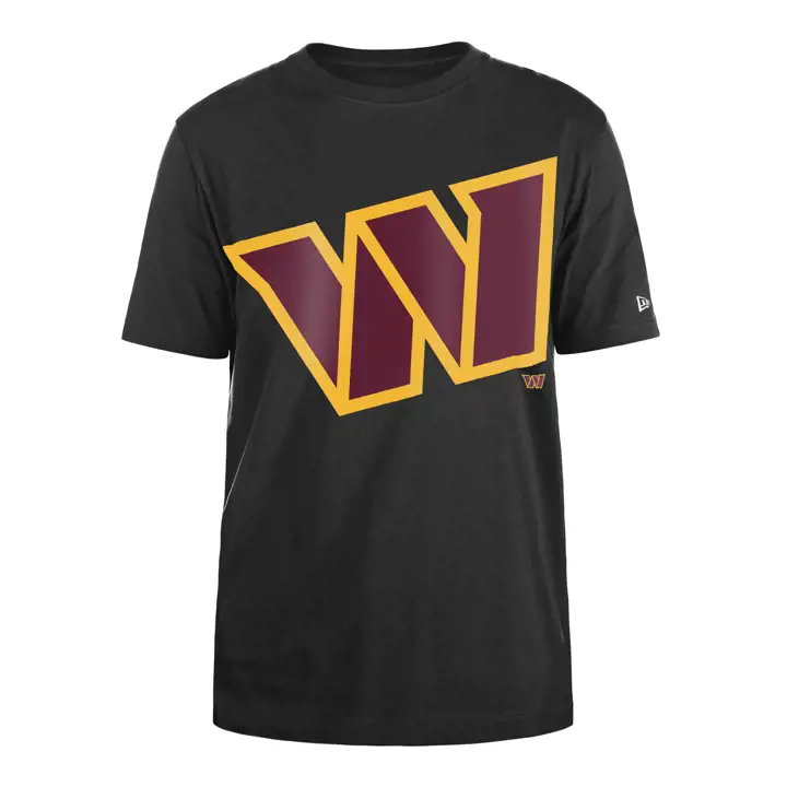 T-shirt Washington Commanders NFL New Era pour homme, grande taille, SMU, manches courtes