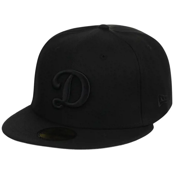 Los Angeles Dodgers MLB Blackout 59FIFTY Noir/ noir/ gris