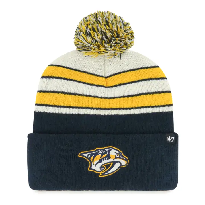 NASHVILLE PREDATORS NHL Bonnet Pompon MB MARINE/ gl/ naturel