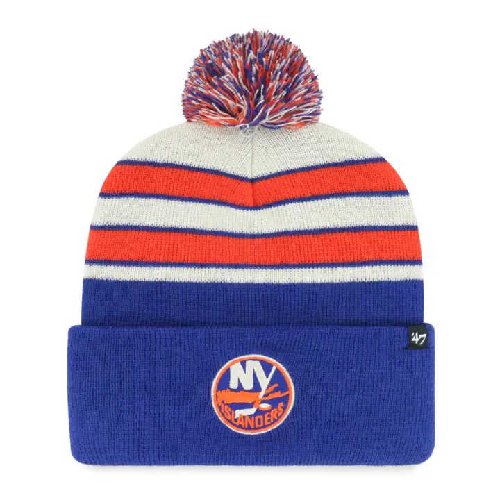 NEW YORK ISLANDERS NHL Bonnet Pompon MB Noir/ rouge/ naturel