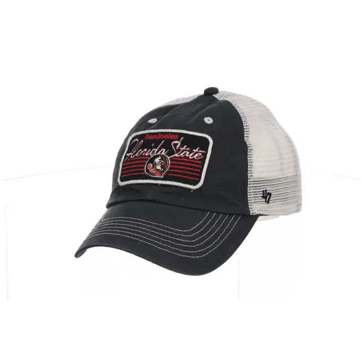FLORIDA STATE SEMINOLES NCAA FIVE POINT 47 CLEAN UP BLK