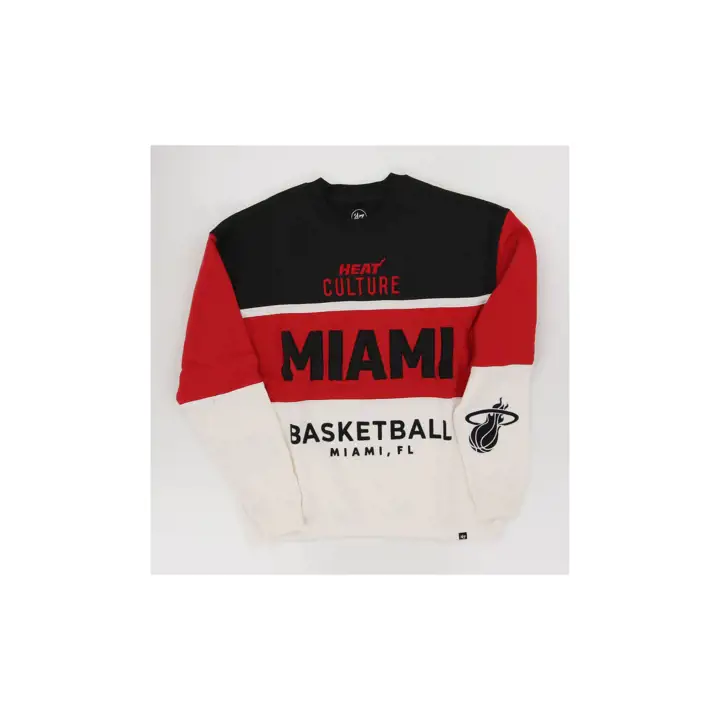 MIAMI HEAT NBA Homme CE On Five Maximalist Crew 24 Rouge