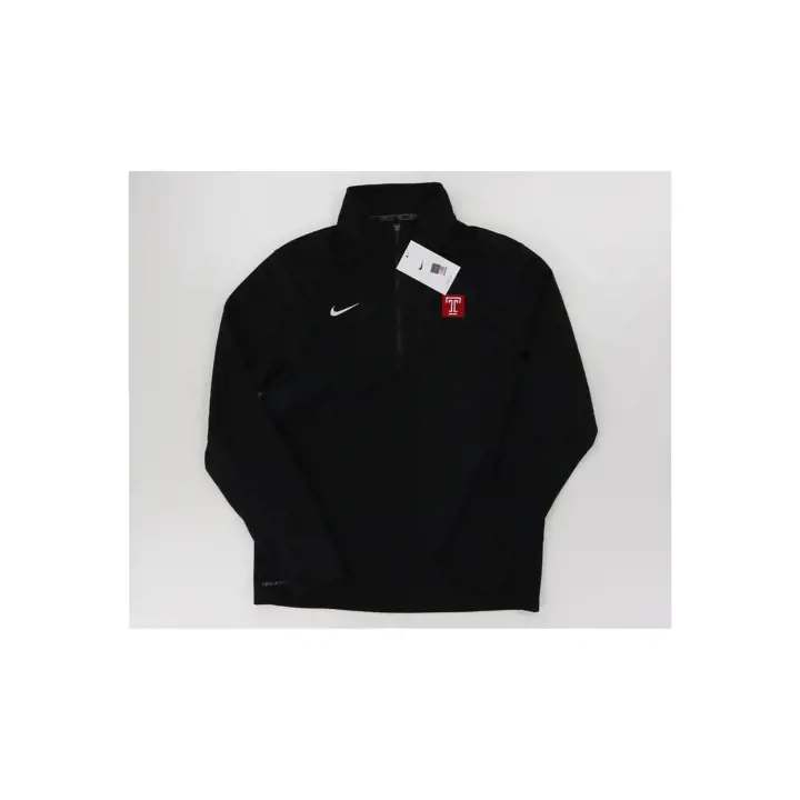 Temple Owls NCAA Dri-Fit Training 1/4 Zip BLK