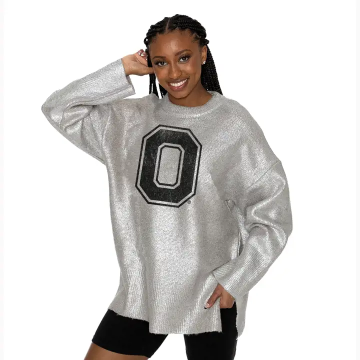 Ohio State Buckeyes NCAA Women's Shine Down Sweater SILV