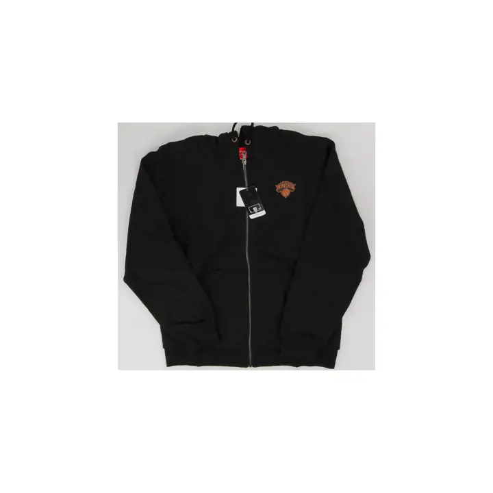 New York Knicks NBA Rizzo Logo Sweat à Capuche Thermique Zippé Noir