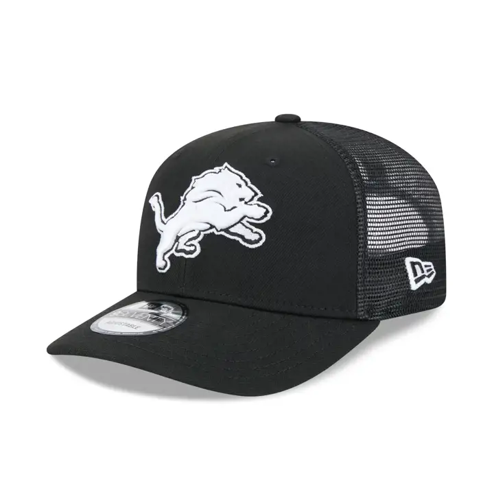 CASQUETTE CAMIONNEUR NFL Detroit Lions Noire/Blanche 2.0 BLK