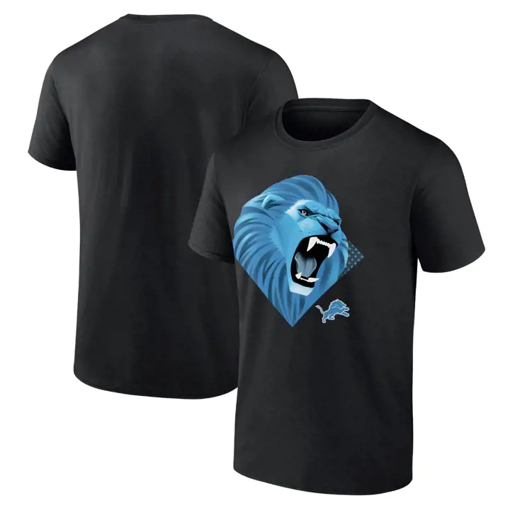 T-shirt noir illustré Fanatics NFL Draft Detroit Lions pour homme