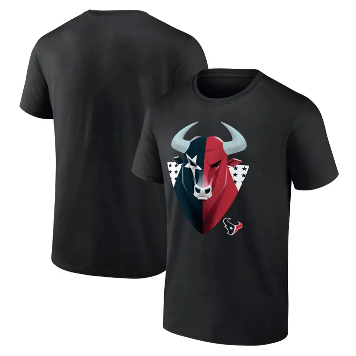 T-shirt noir illustré Houston Texans NFL Fanatics Draft pour homme