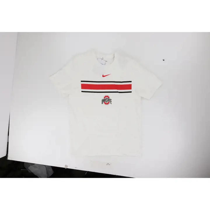 T-shirt Ohio State Buckeyes NCAA Helmet Stripe 24 blanc