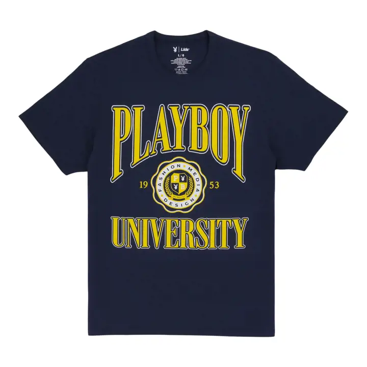 T-shirt col rond Playboy Varsity Crest NAVY/GL