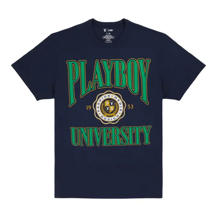 T-shirt à Écusson Playboy Varsity BLEU MARINE/VERT K.